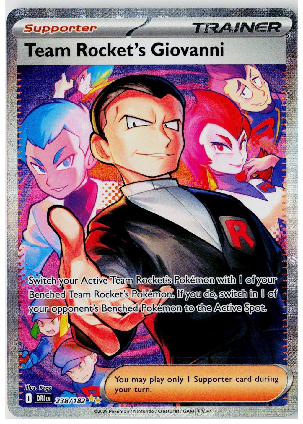 2025 Pokemon SV10: Destined Rivals #238 Team Rocket's Giovanni