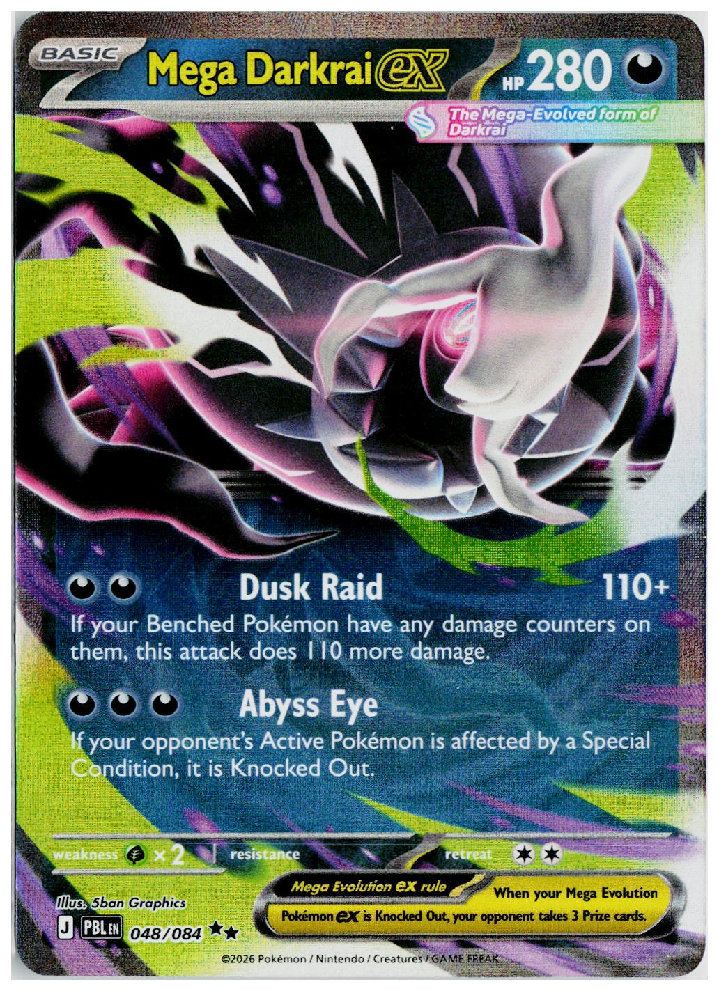 2026 Pokemon ME05: Pitch Black #048 Mega Darkrai ex