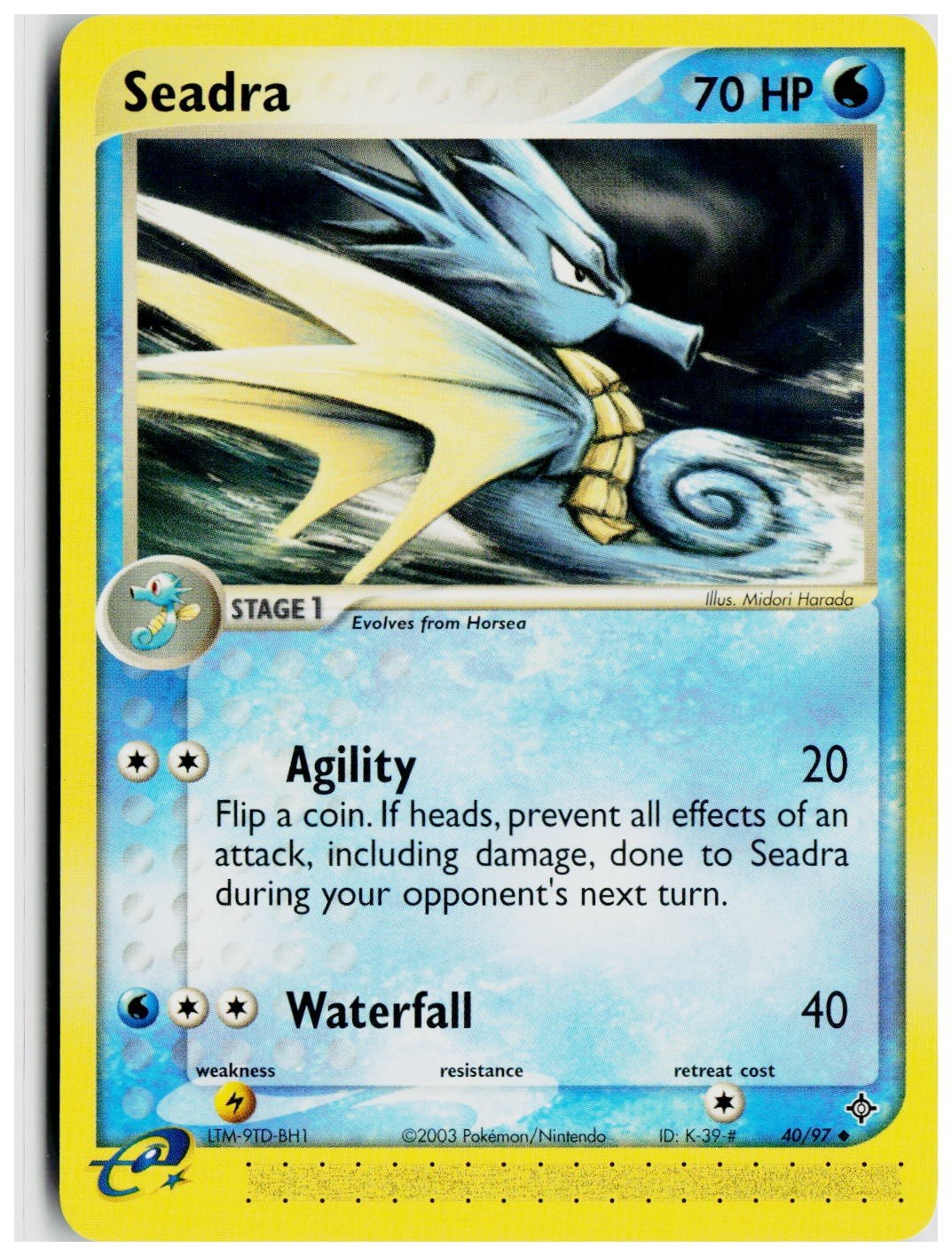 2003 Pokemon EX Dragon #40 Seadra