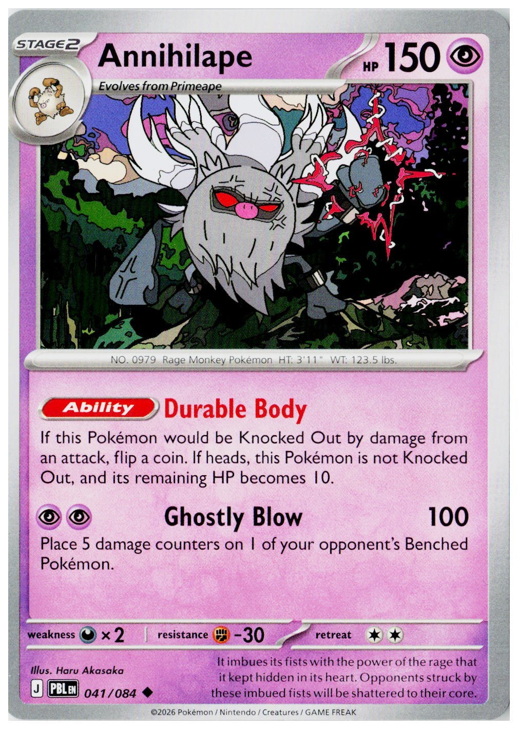 2026 Pokemon ME05: Pitch Black #041 Annihilape