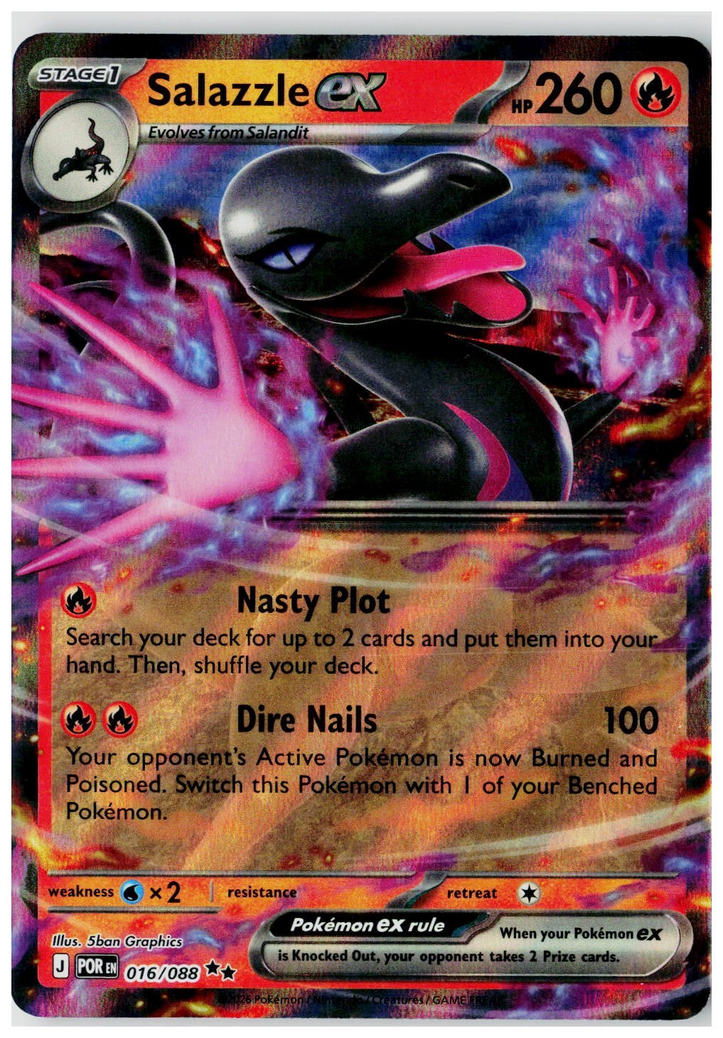 2026 Pokemon ME03: Perfect Order #016 Salazzle ex
