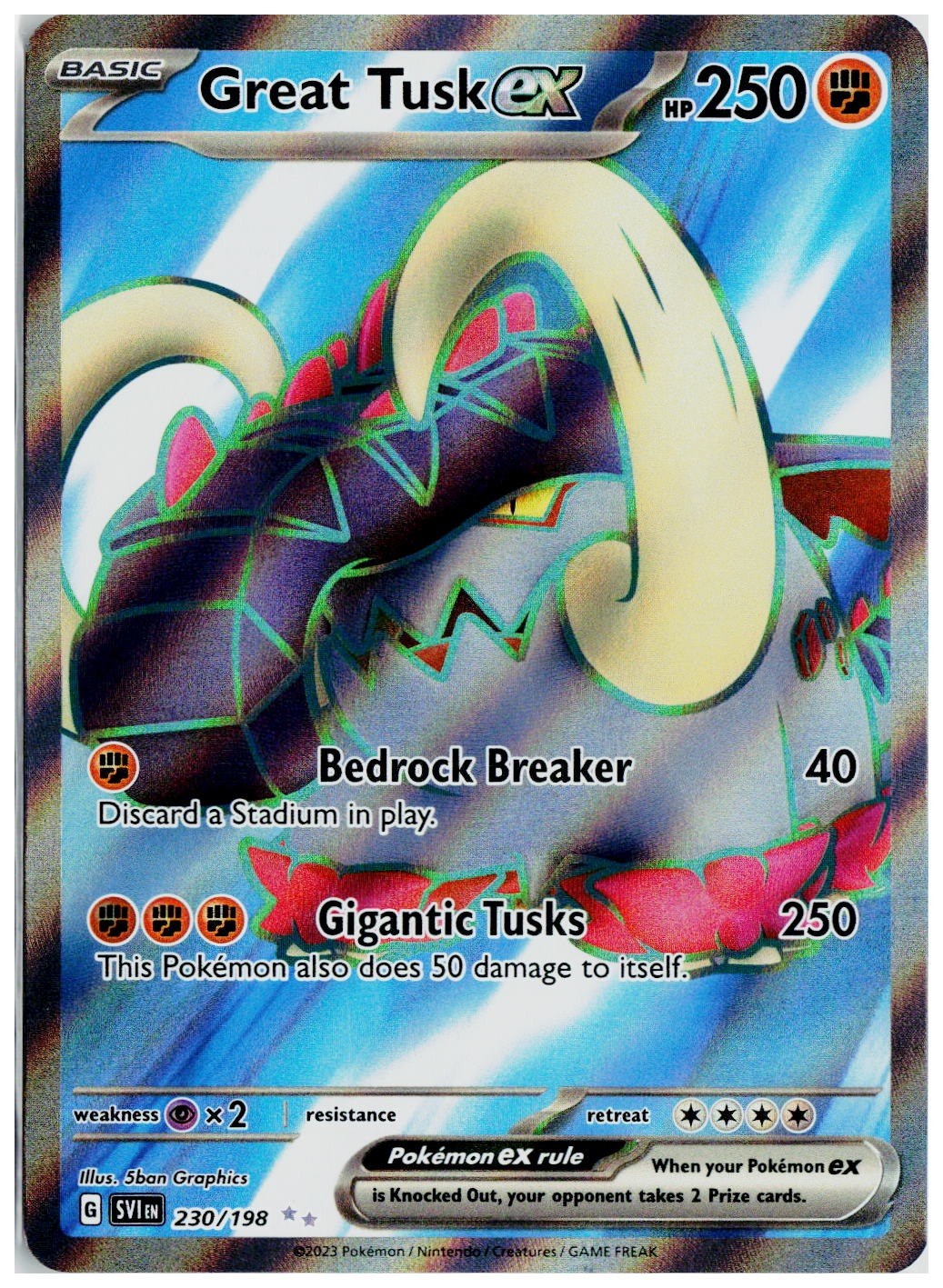 2023 Pokemon SV01: Scarlet & Violet Base Set #230 Great Tusk ex