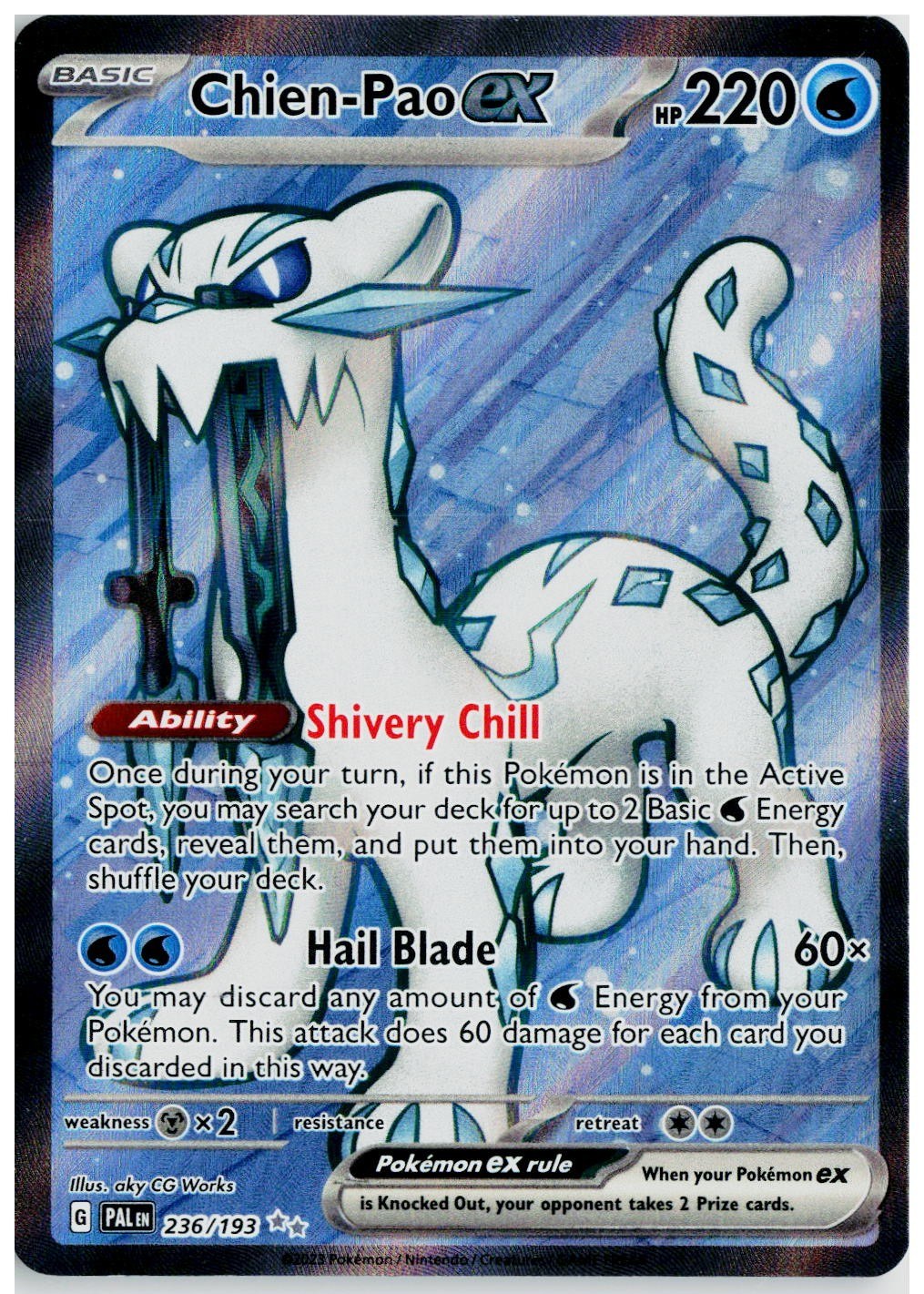 2023 Pokemon SV02: Paldea Evolved #236 Chien-Pao ex