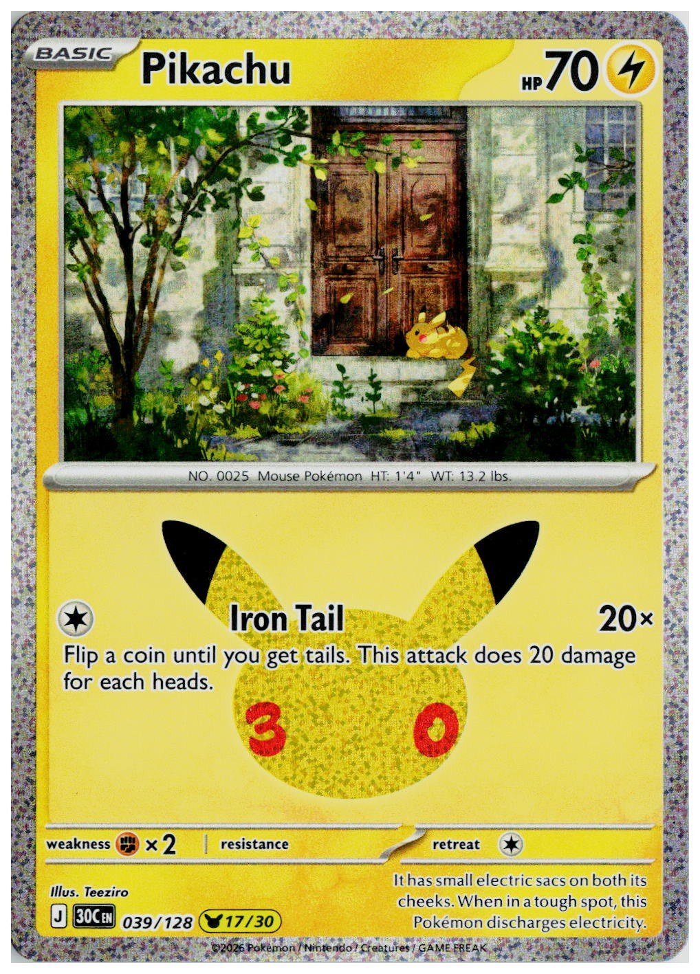 2026 Pokemon ME: 30th Celebration #039 Pikachu