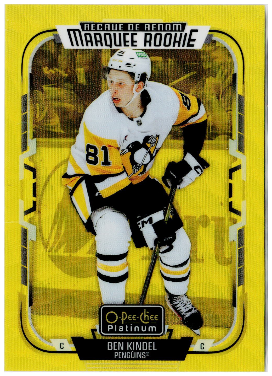 2025-26 O-Pee-Chee Platinum #281 Ben Kindel Neon Yellow Surge