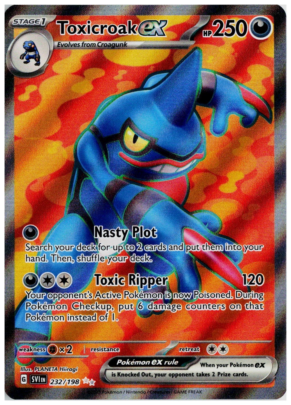 2023 Pokemon SV01: Scarlet & Violet Base Set #232 Toxicroak ex