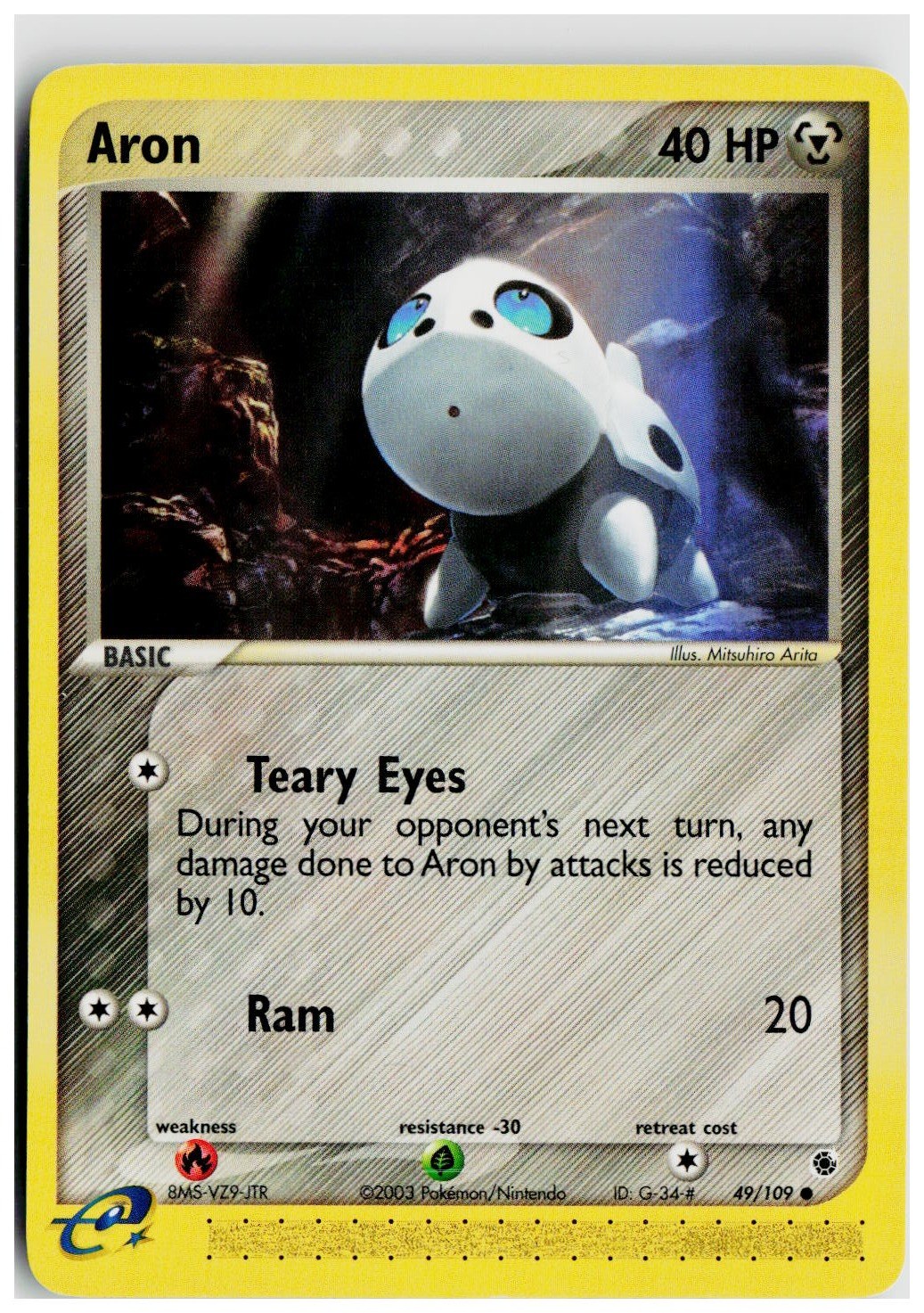 2003 Pokemon EX Ruby and Sapphire #49 Aron