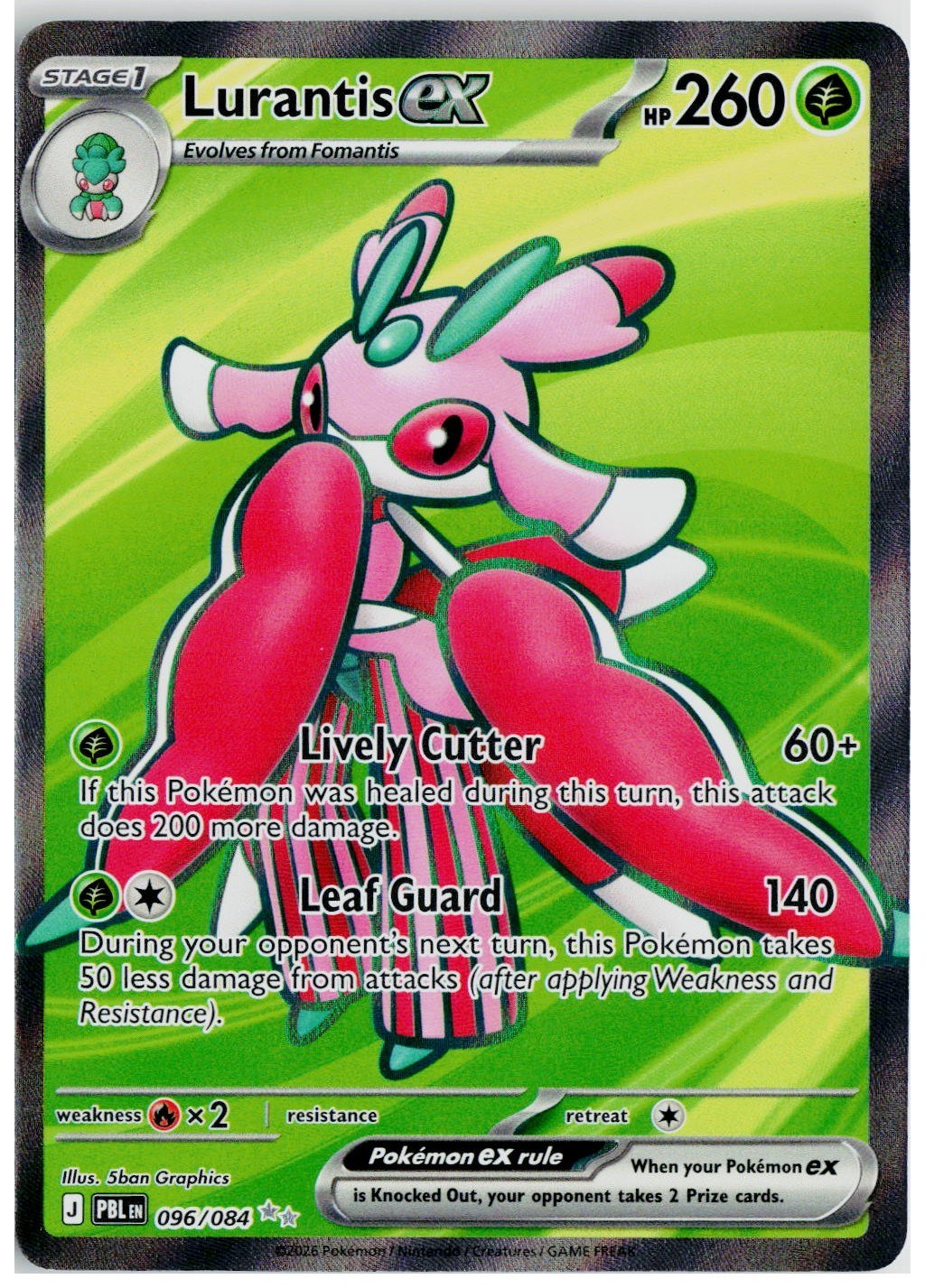 2026 Pokemon ME05: Pitch Black #096 Lurantis ex
