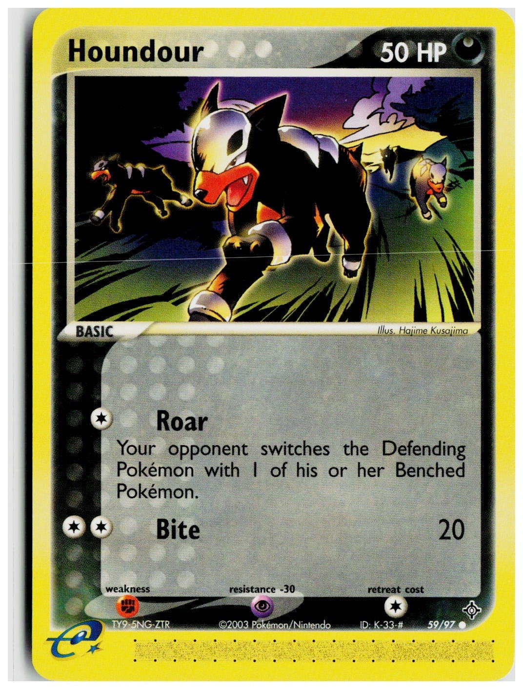 2003 Pokemon EX Dragon #59 Houndour
