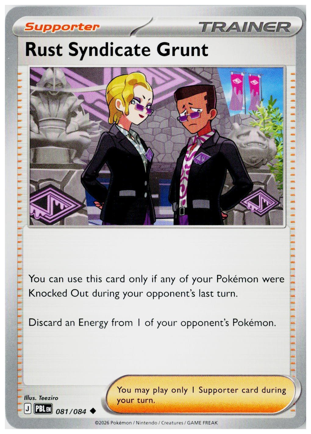 2026 Pokemon ME05: Pitch Black #081 Rust Syndicate Grunt