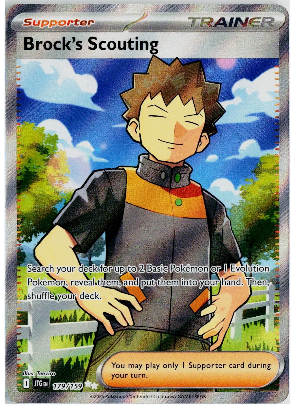 2025 Pokemon SV09: Journey Together #179 Brock's Scouting