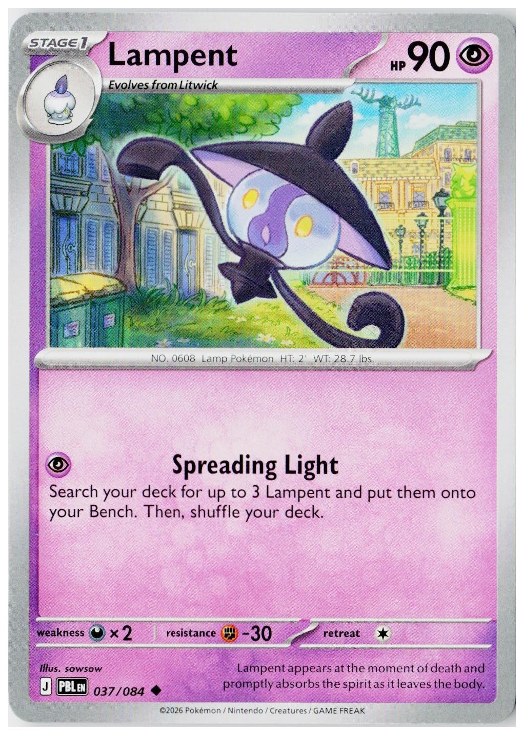 2026 Pokemon ME05: Pitch Black #037 Lampent