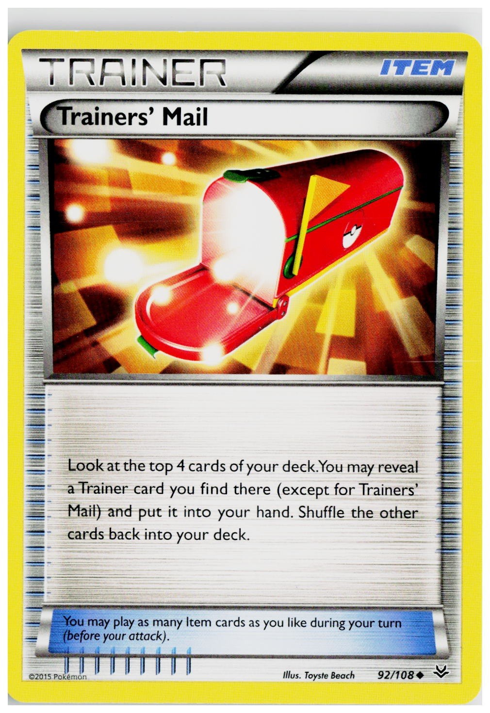 2015 Pokemon XY - Roaring Skies #92 Trainers' Mail