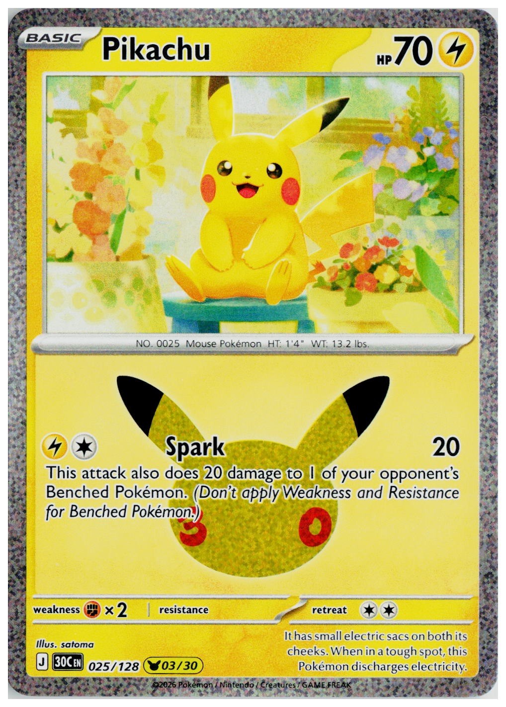 2026 Pokemon ME: 30th Celebration #025 Pikachu