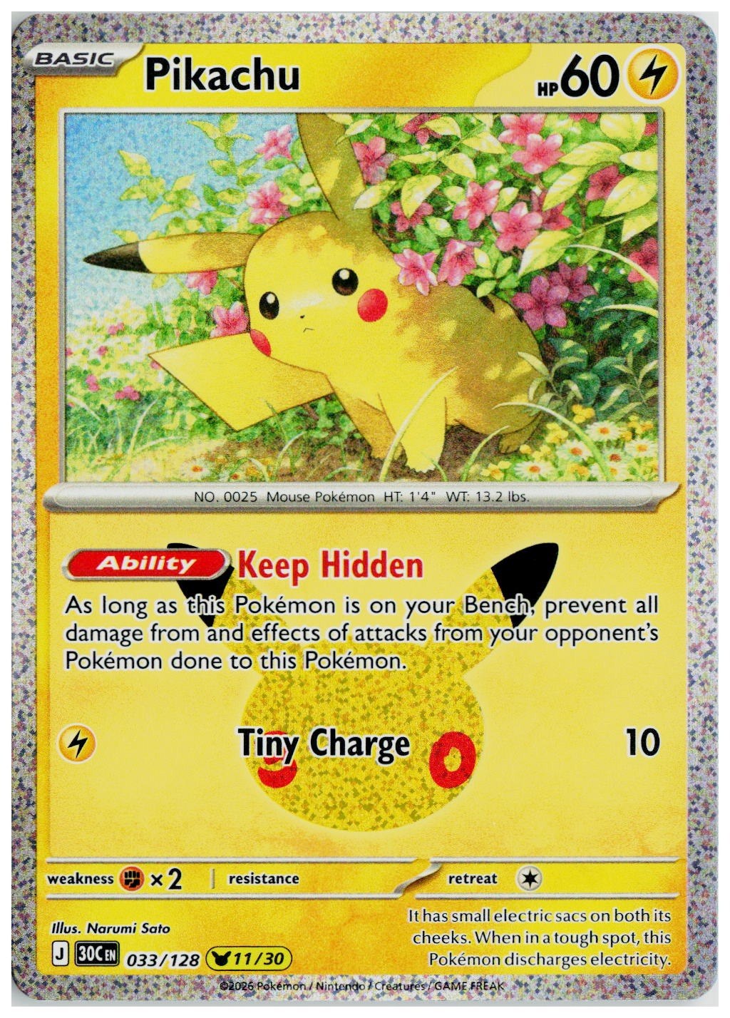 2026 Pokemon ME: 30th Celebration #033 Pikachu