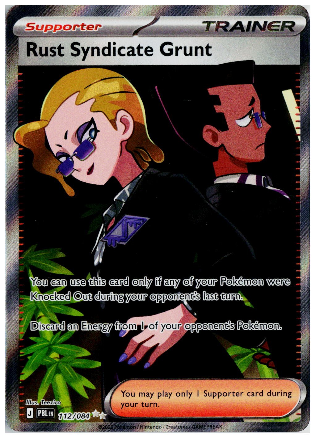 2026 Pokemon ME05: Pitch Black #112 Rust Syndicate Grunt