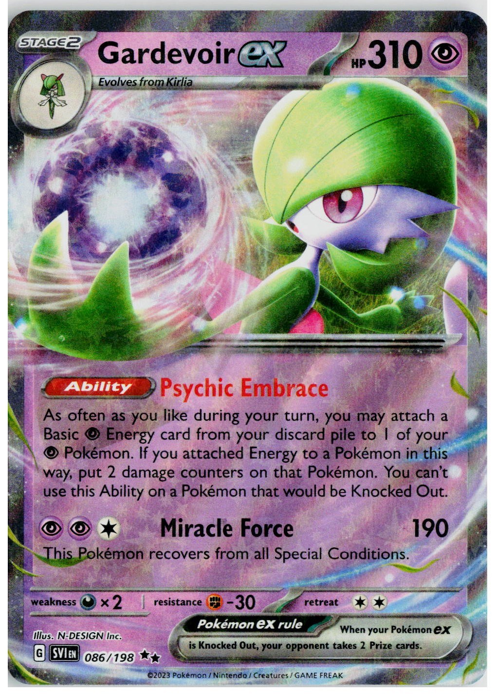 2023 Pokemon SV01: Scarlet & Violet Base Set #086 Gardevoir ex