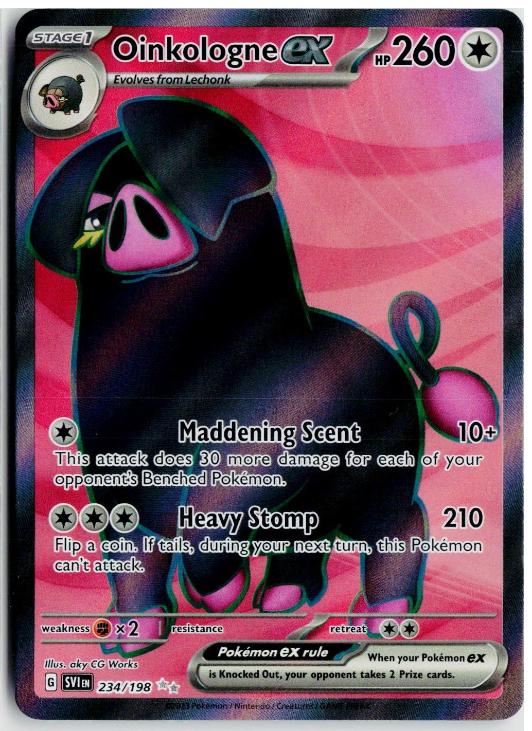 2023 Pokemon SV01: Scarlet & Violet Base Set #234 Oinkologne ex