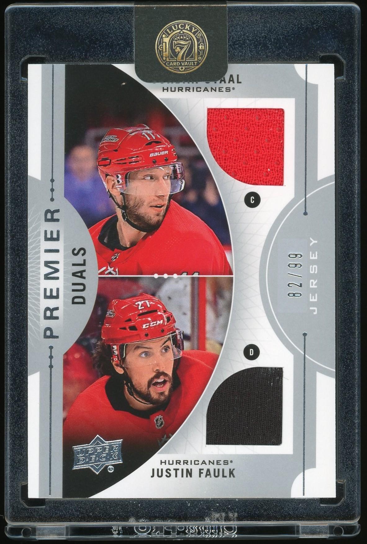2017-18 Upper Deck Premier Jordan Staal / Justin Faulk #PD2-SF