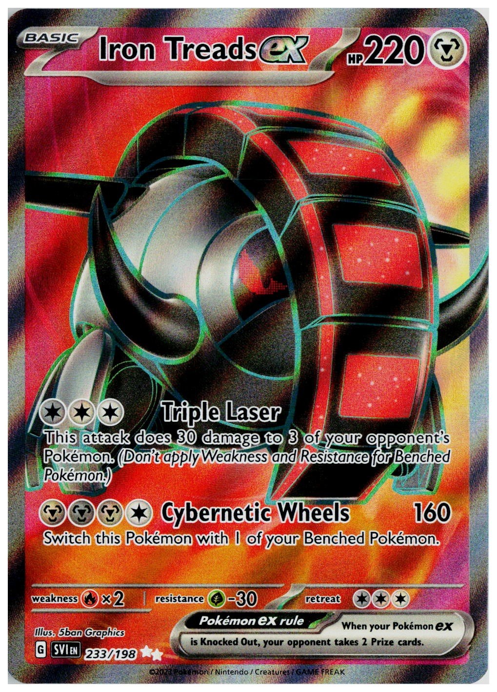2023 Pokemon SV01: Scarlet & Violet Base Set #233 Iron Treads ex
