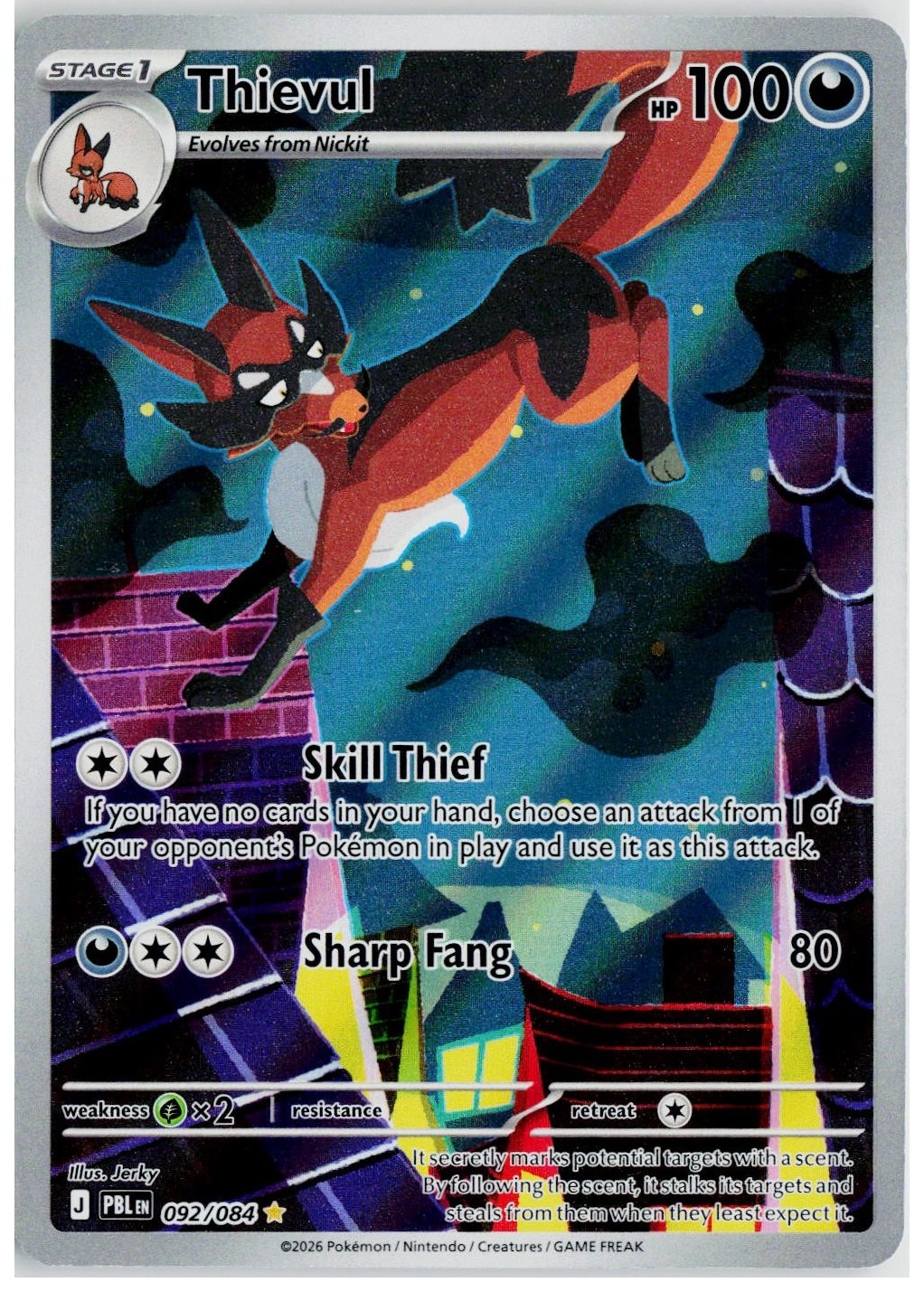 2026 Pokemon ME05: Pitch Black #092 Thievul