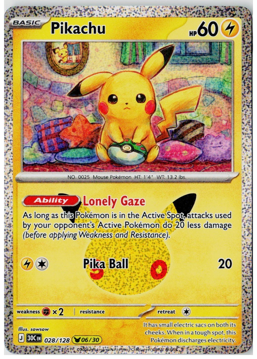 2026 Pokemon ME: 30th Celebration #028 Pikachu