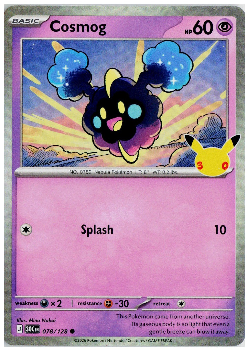 2026 Pokemon ME: 30th Celebration #078 Cosmog