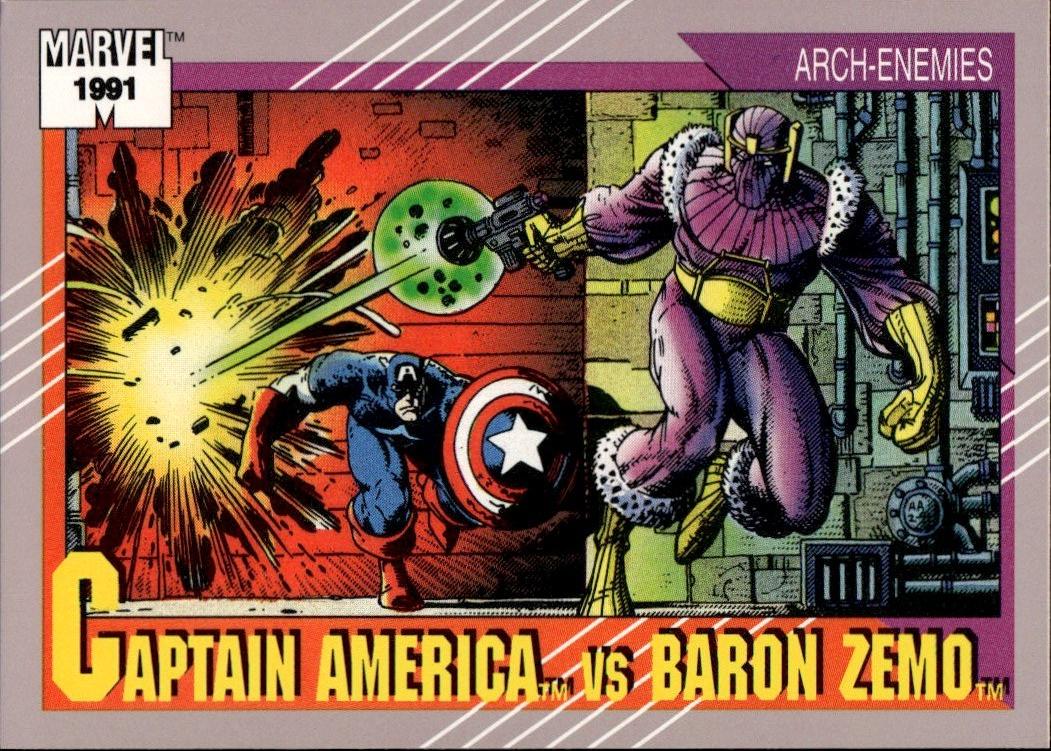 1991 Impel Marvel Universe II #99 Captain America / Baron Zemo AE