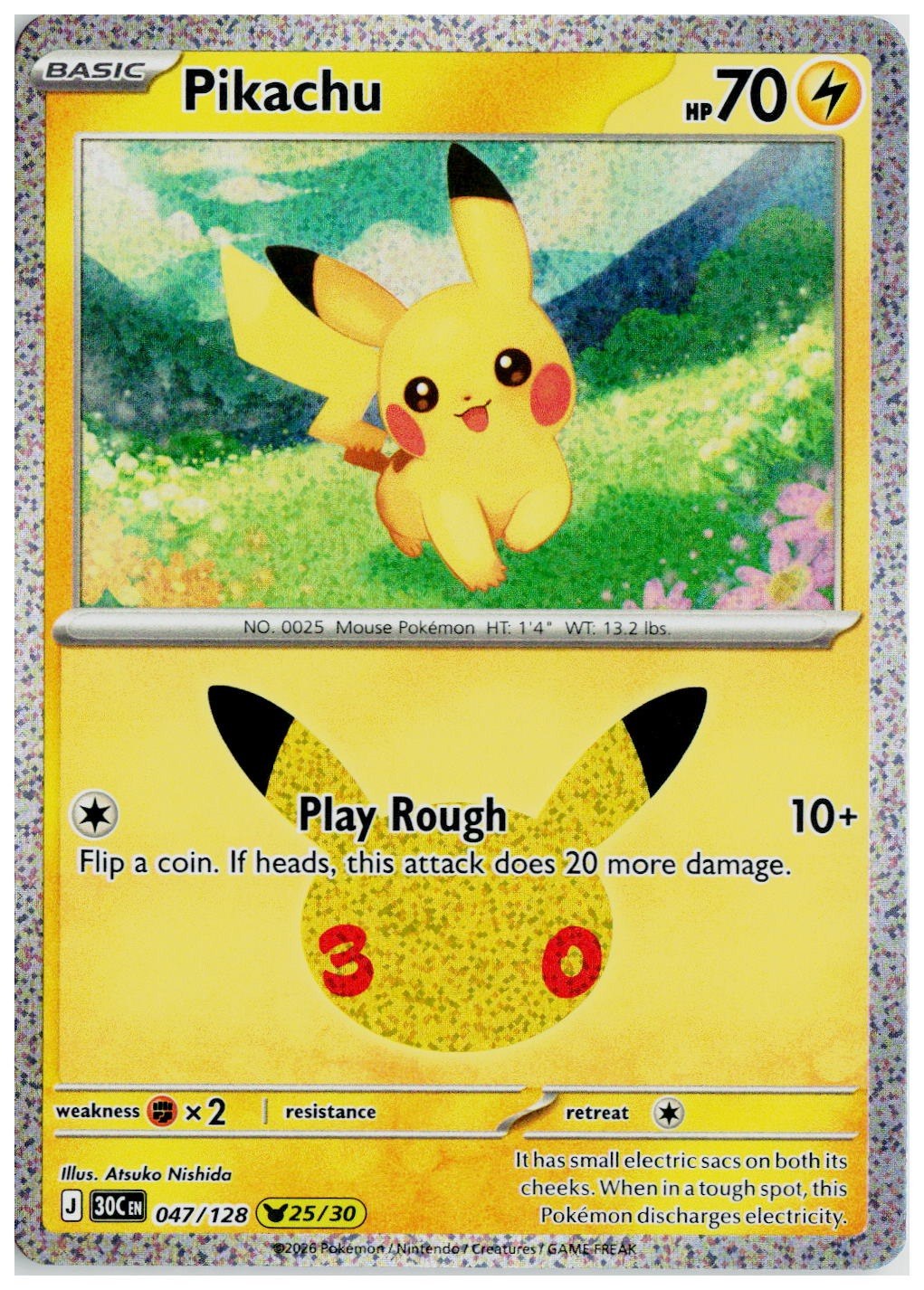 2026 Pokemon ME: 30th Celebration #047 Pikachu