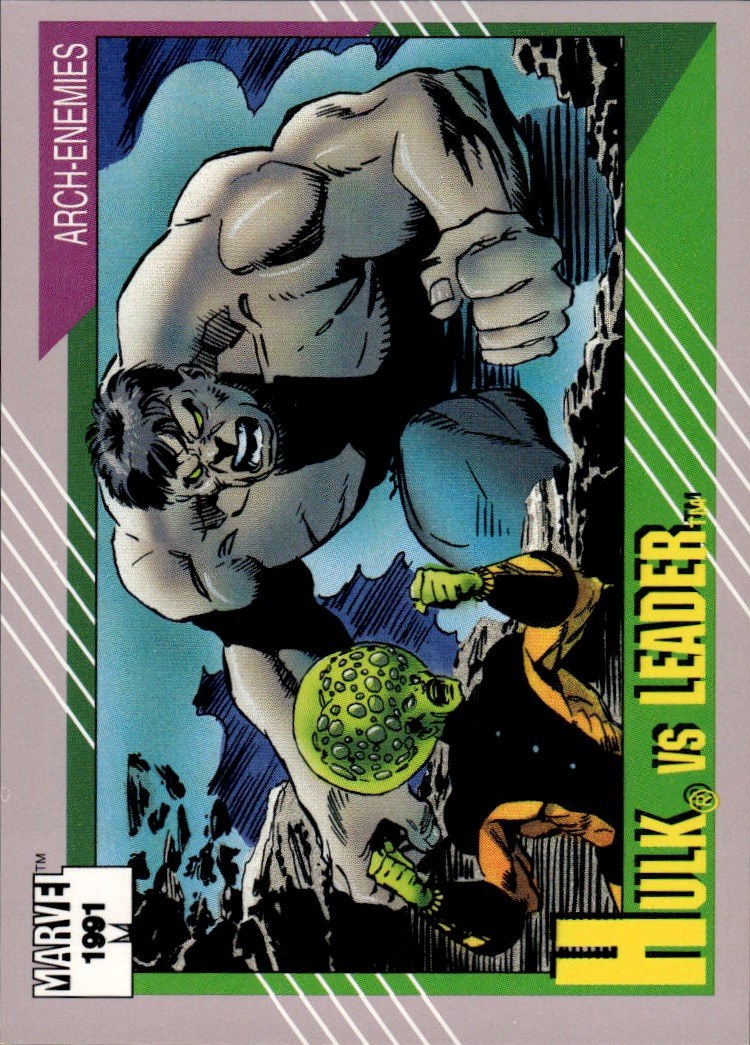 1991 Impel Marvel Universe II #119 Hulk vs. Leader