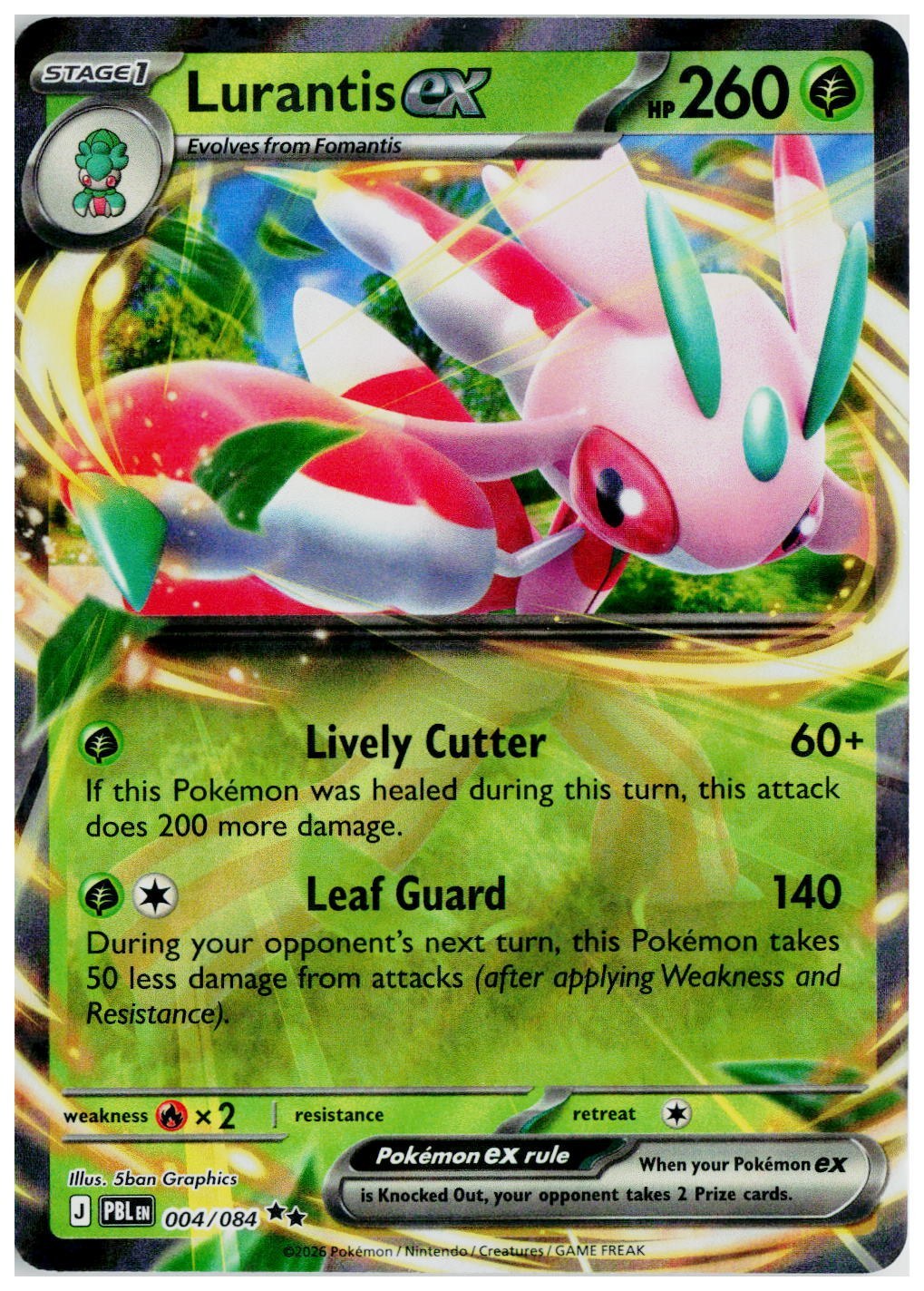 2026 Pokemon ME05: Pitch Black #004 Lurantis ex