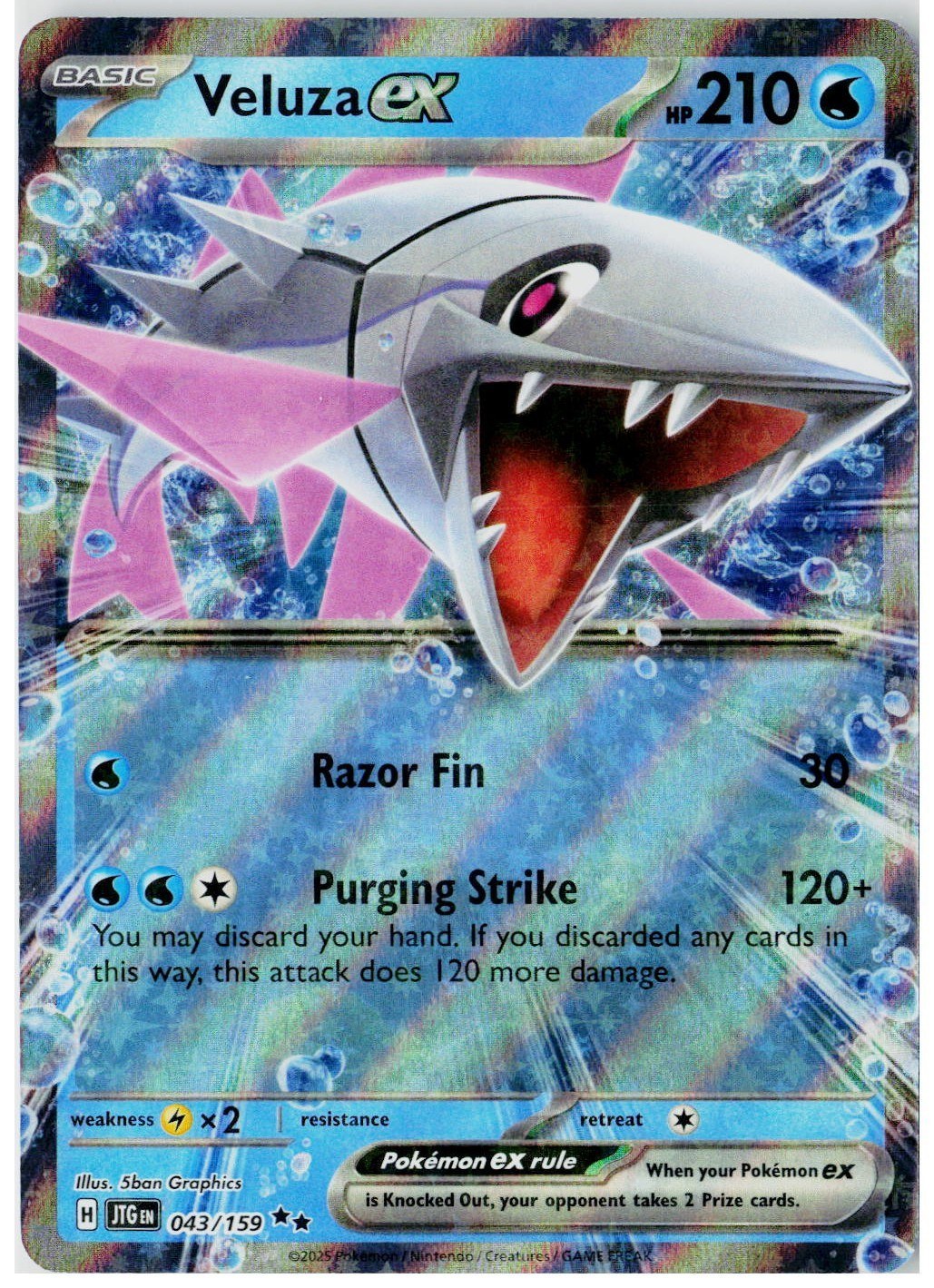 2025 Pokemon SV09: Journey Together #043 Veluza ex
