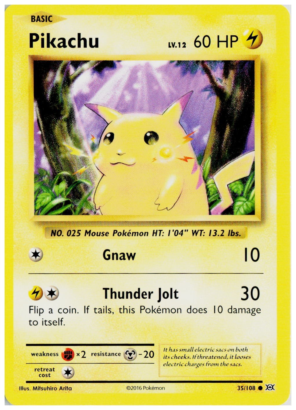 2016 Pokemon XY - Evolutions #35 Pikachu