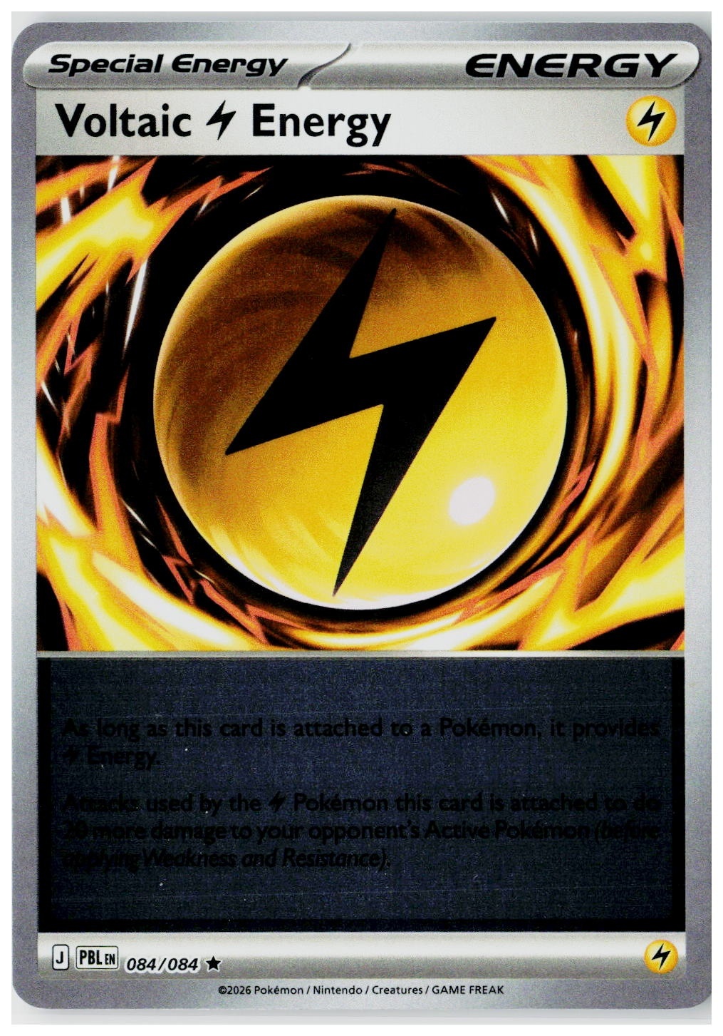 2026 Pokemon ME05: Pitch Black Special Voltaic Energy Reverse Holo #084 /84