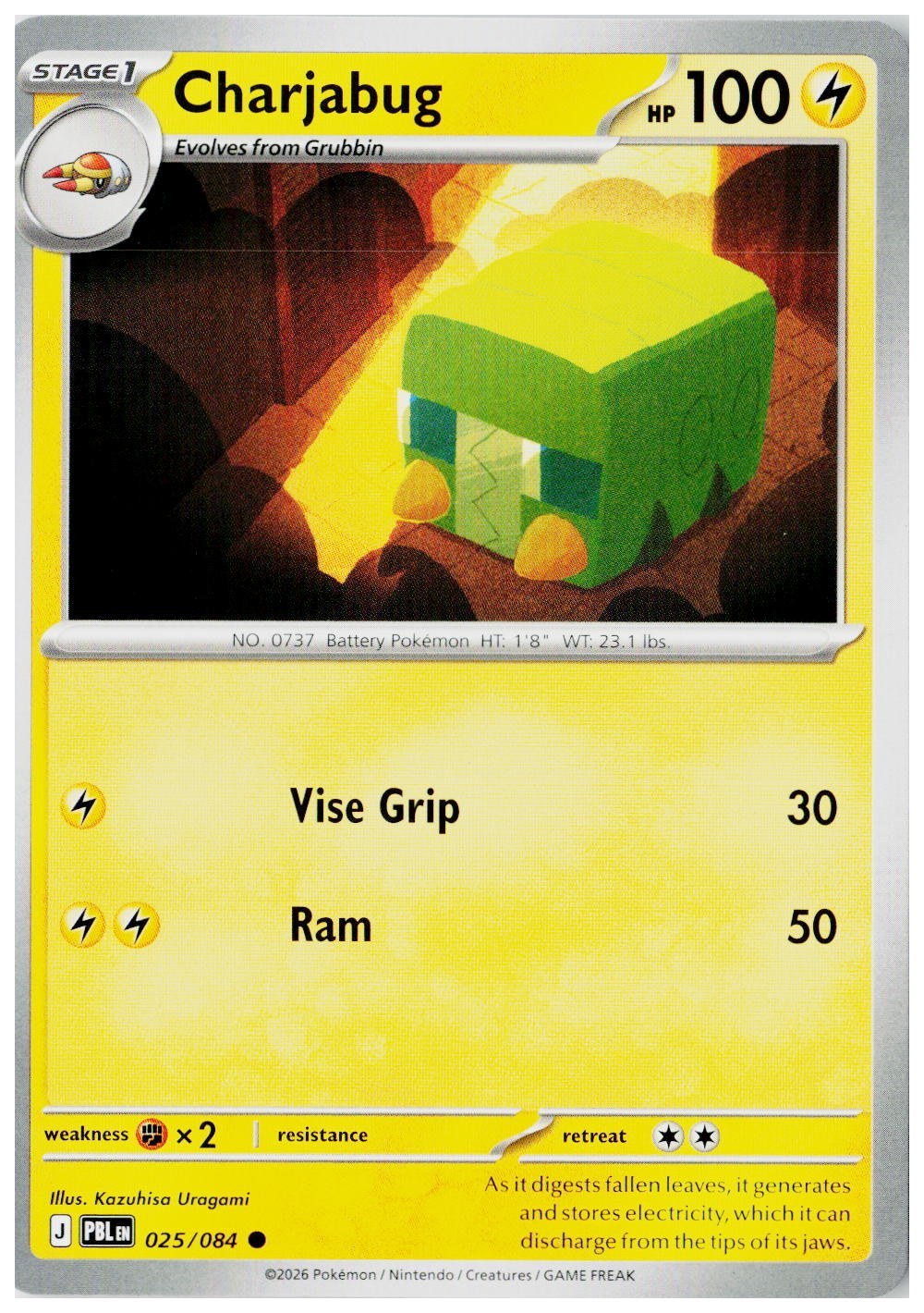 2026 Pokemon ME05: Pitch Black #025 Charjabug