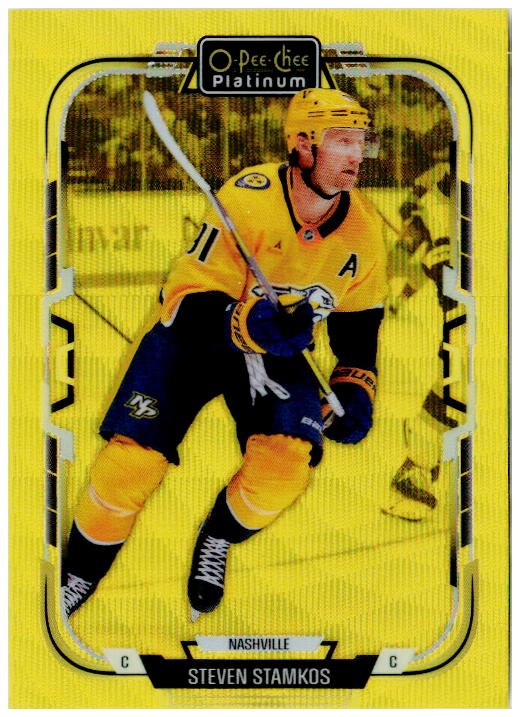 2025-26 O-Pee-Chee Platinum #58 Steven Stamkos Neon Yellow Surge