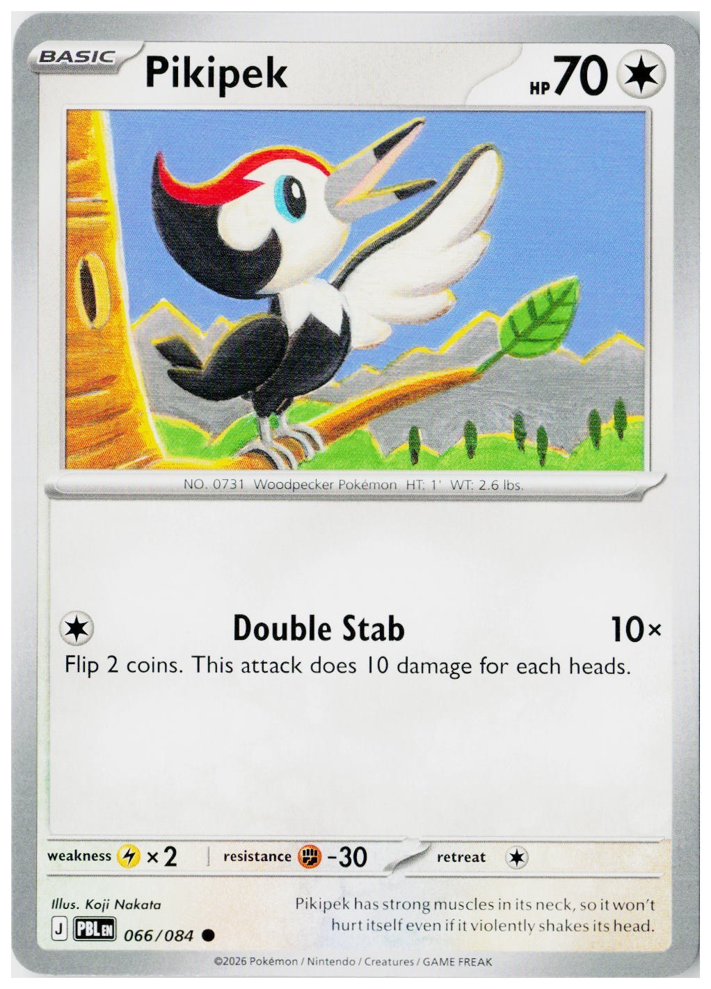 2026 Pokemon ME05: Pitch Black #066 Pikipek