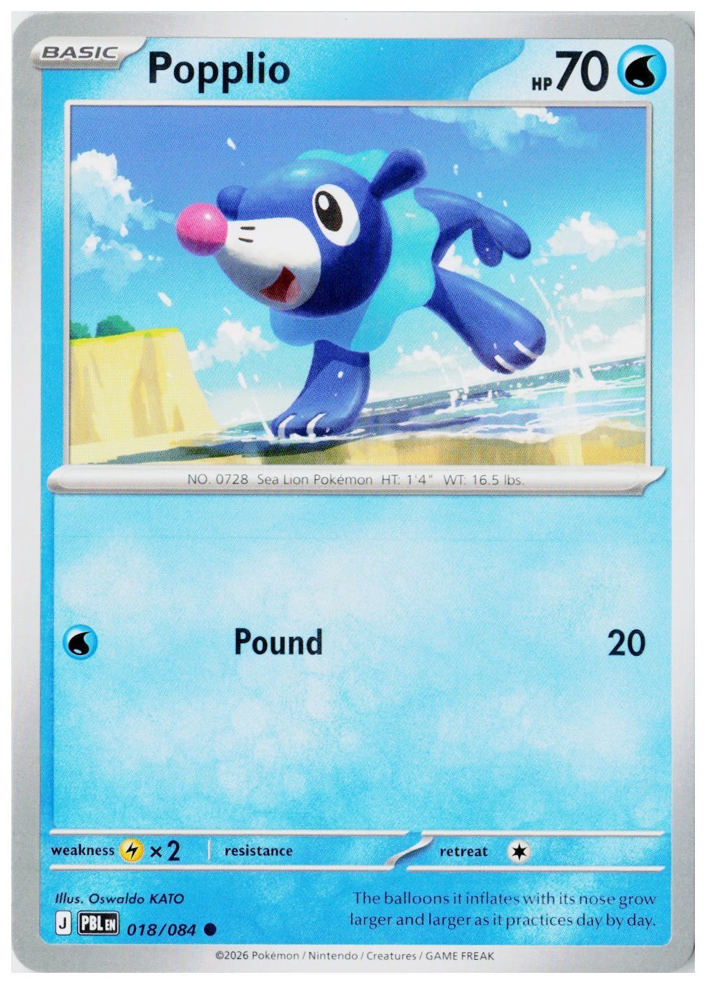 2026 Pokemon ME05: Pitch Black #018 Popplio
