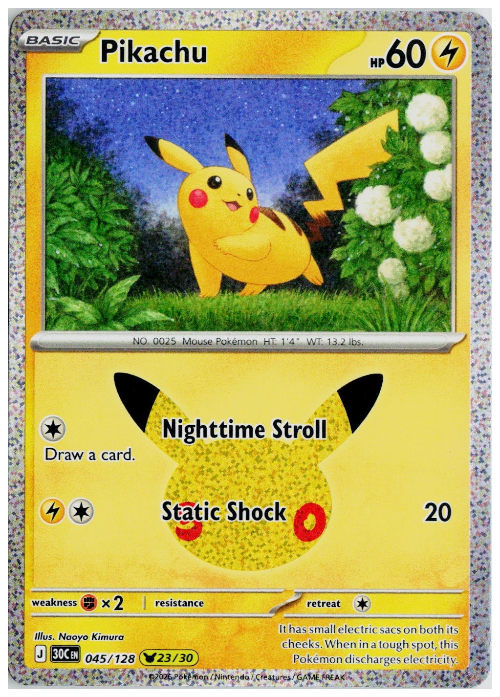 2026 Pokemon ME: 30th Celebration #045 Pikachu
