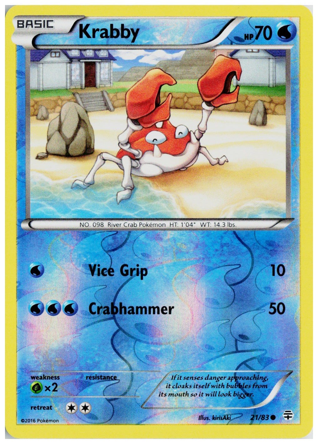 2016 Pokemon Generations #21 Krabby