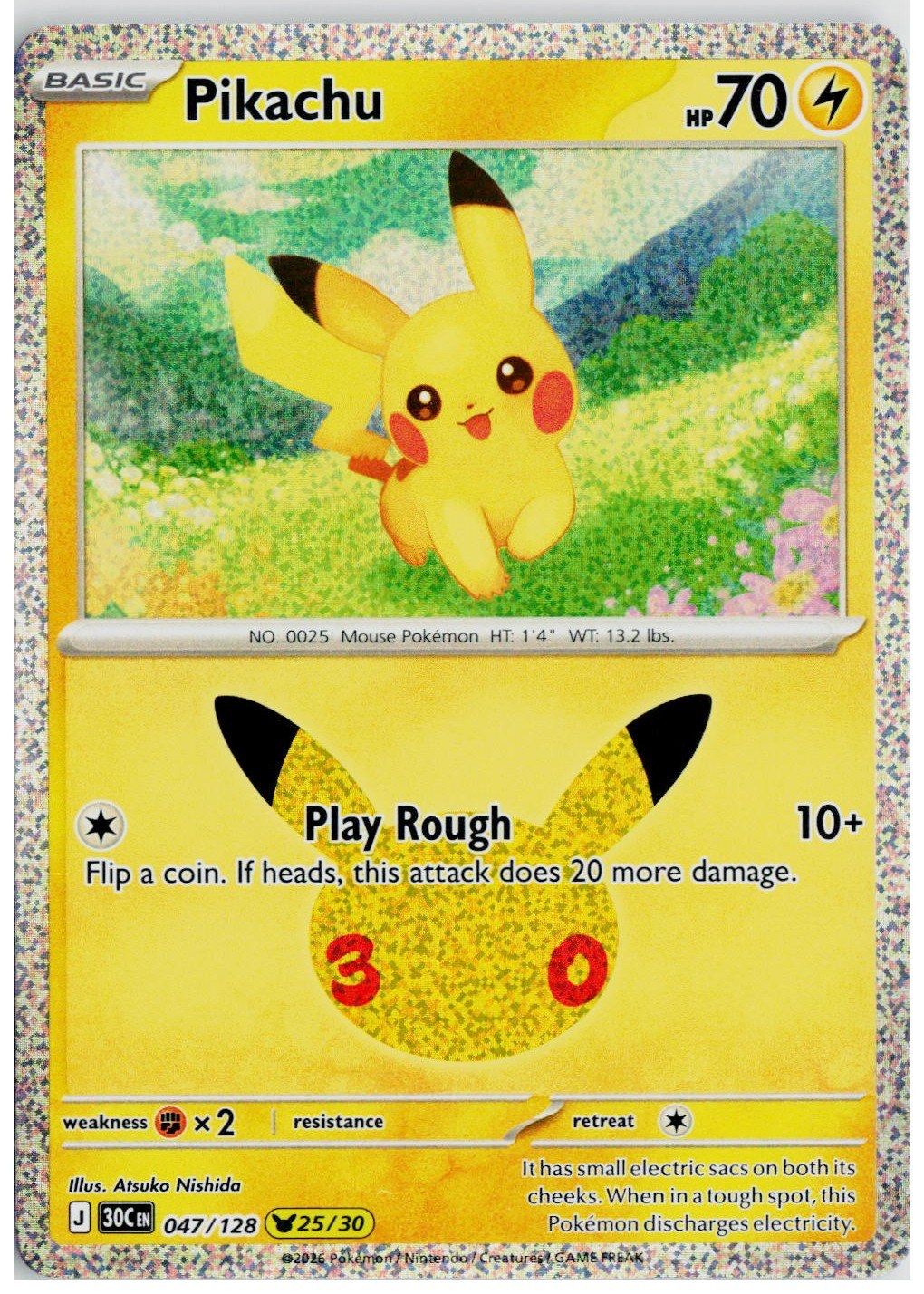 2026 Pokemon ME: 30th Celebration #047 Pikachu