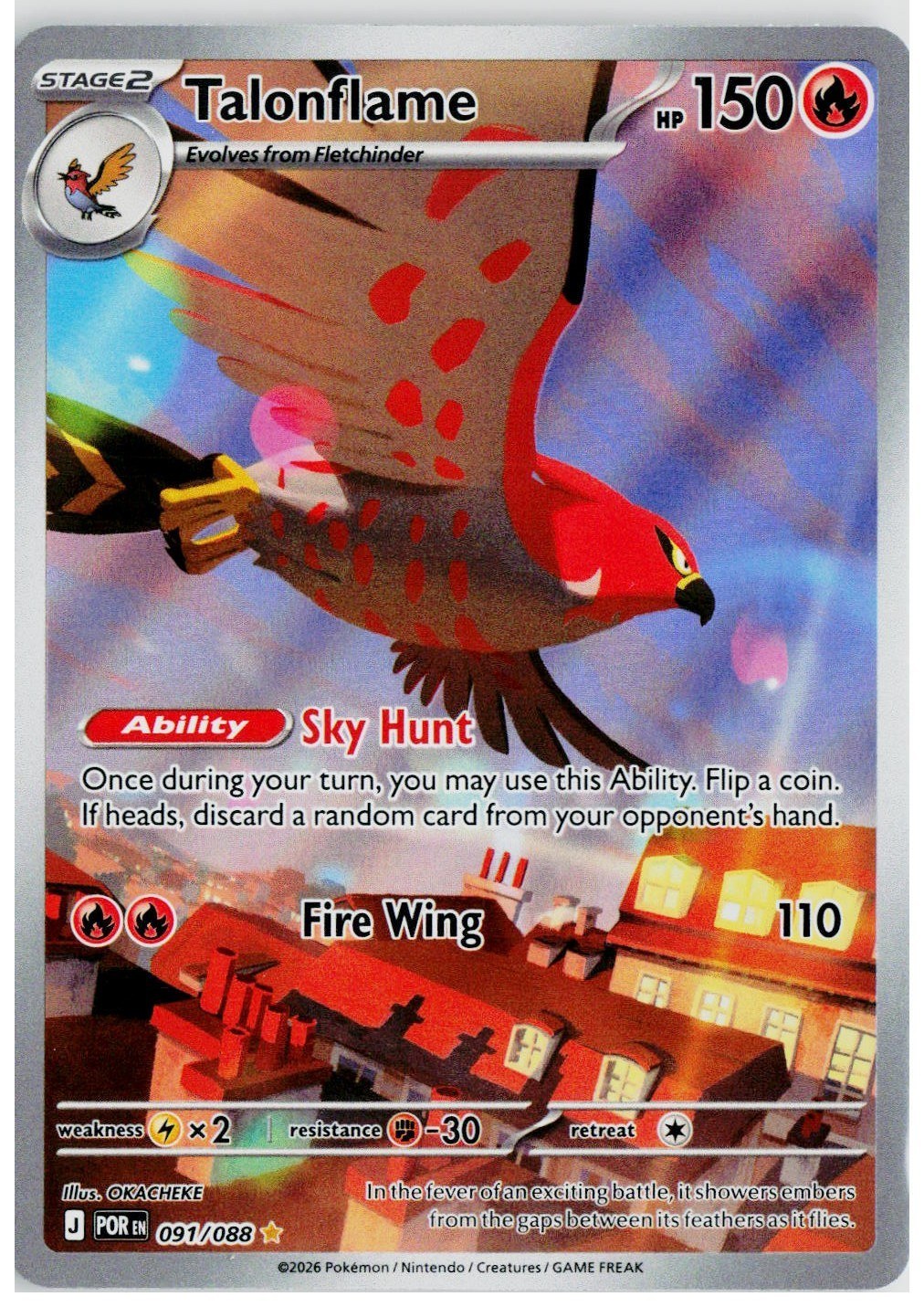 2026 Pokemon ME03: Perfect Order #091 Talonflame