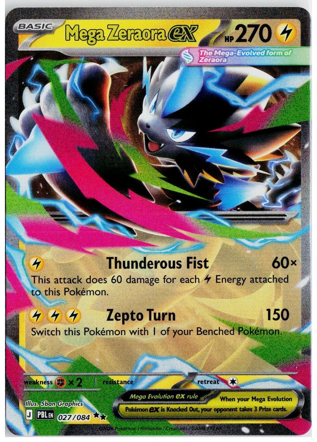 2026 Pokemon ME05: Pitch Black #027 Zeraora