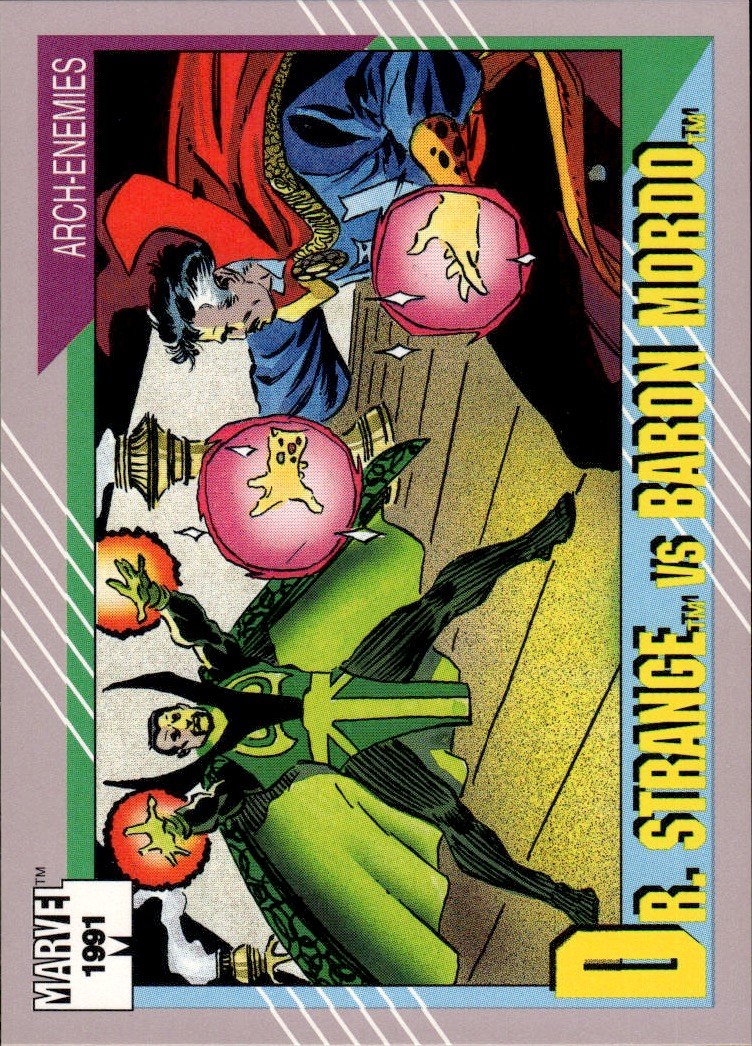 1991 Impel Marvel Universe II #110 Dr. Strange vs. Baron Mordo
