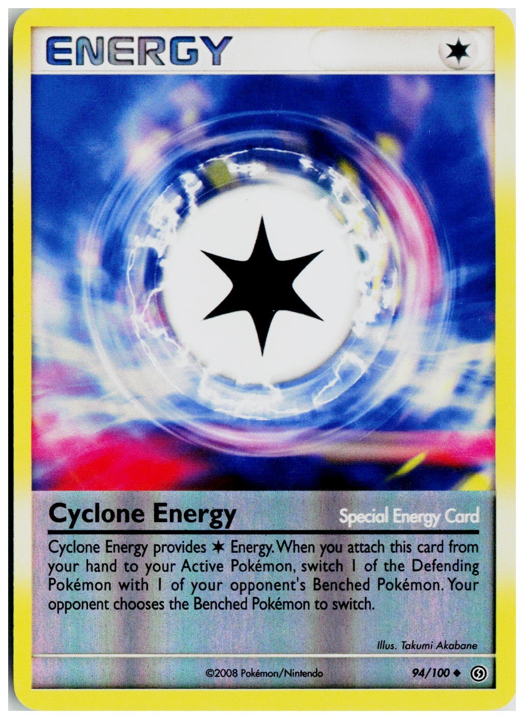 2008 Pokemon Stormfront #94 Cyclone Energy