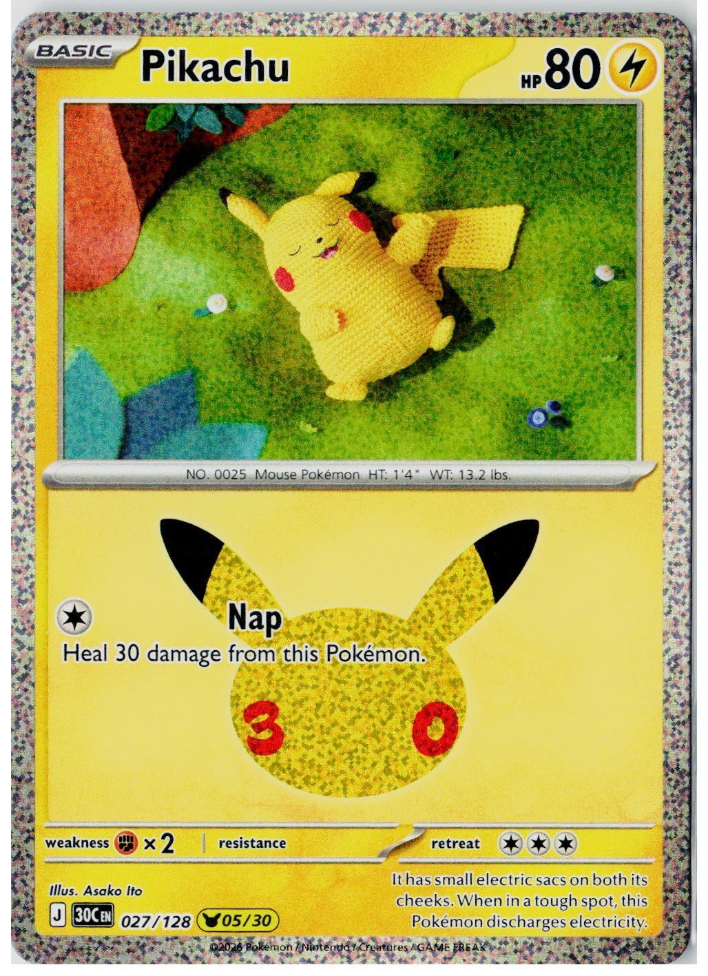 2026 Pokemon ME: 30th Celebration #027 Pikachu