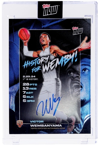 2024 Topps Now Basketball Victor Wembanyama #VW-3B