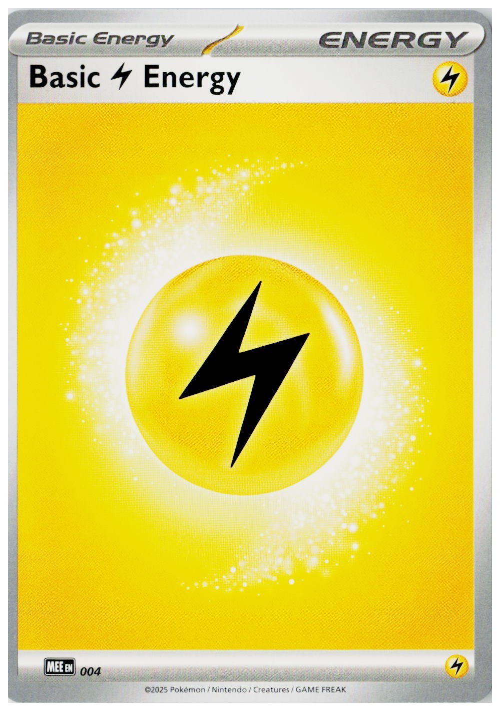 2026 Pokemon MEE: Mega Evolution Energies #4 Basic Lightning Energy