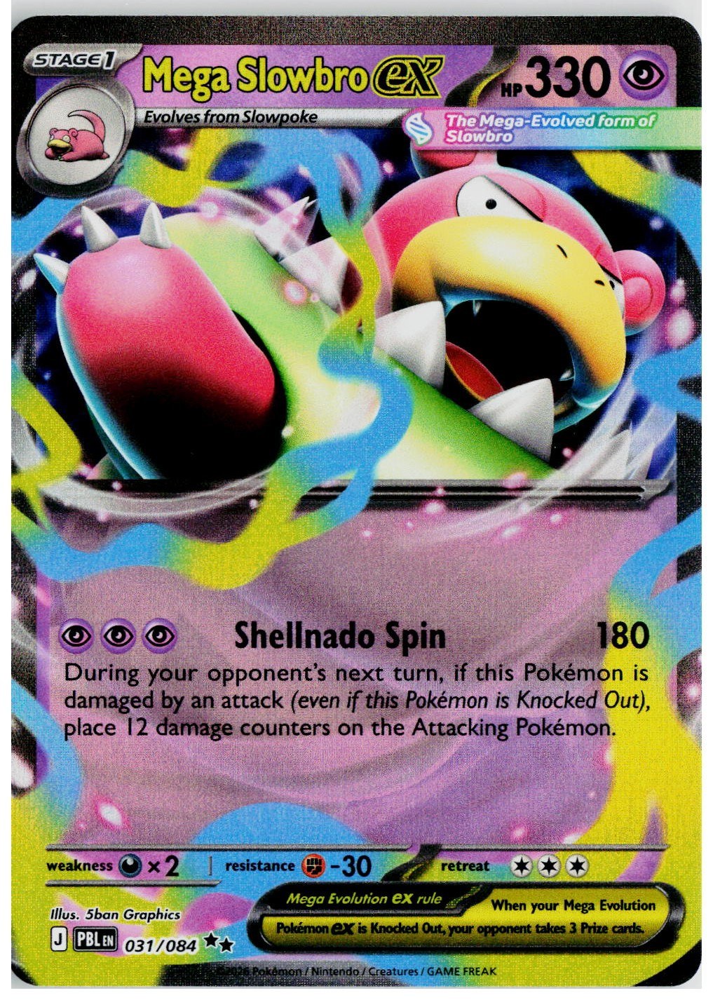 2026 Pokemon ME05: Pitch Black #031 Mega Slowbro ex