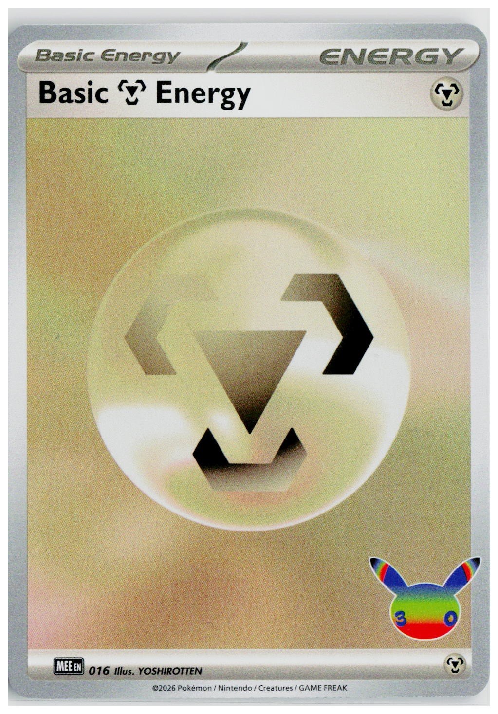 2026 Pokemon MEE: Mega Evolution Energies #016 Basic Metal Energy